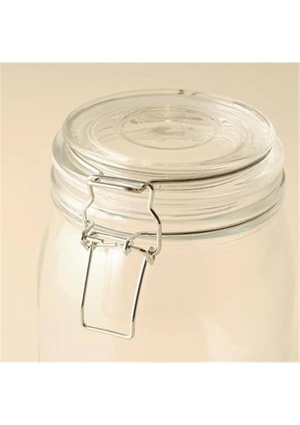 Elsa Tel Kelepçeli Cam Kavanoz, Naturel, 1500CC indirimleri