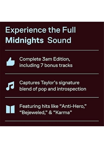 Taylor Swift - Midnights (3AM Edition): Piano/vocal/guitar Songbook fırsatları