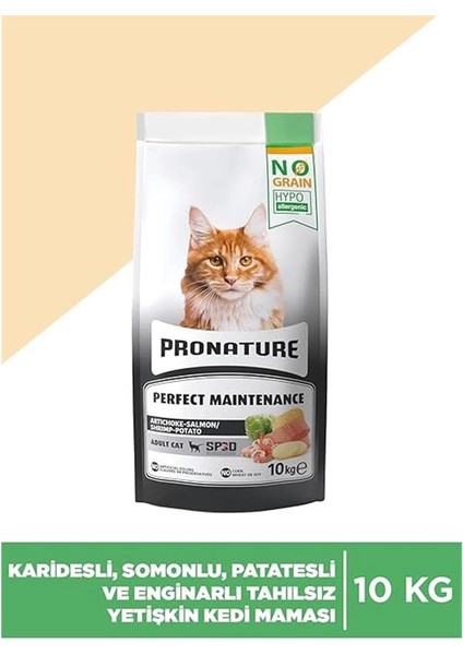 Hypo-Allergenic Tahılsız Yetişkin Kedi Maması Somon, Karides ve Enginarlı 1,5 kg fiyatları