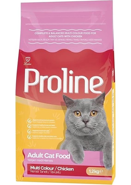 Renkli Taneli Tavuklu Yetişkin Kedi Maması 1.2 kg fiyatları