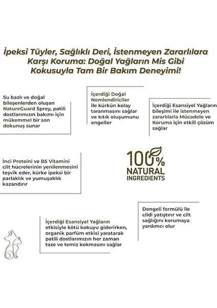 Natureguard Kolay Tarama, Tüy Bakımı, Organik Parfüm Etkili Vücut Spreyi, Pire, Kene modelleri