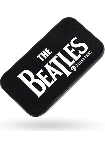 Planet Waves D'addario 1CAB4-15BT1 Beatles Signature Selüloit Pick Box Motif Logo 15 Picks Medium modelleri