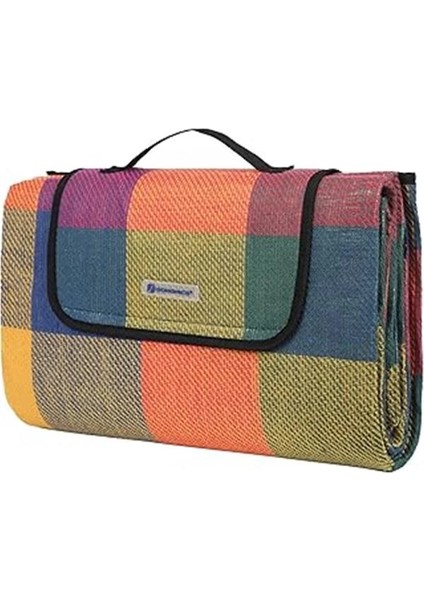 Songmics Isı Izoleli Su Geçirmez Piknik Örtüsü, Taşıma Saplı Plaj Örtüsü, GCM50K, 195 x 150 Cm, Çok