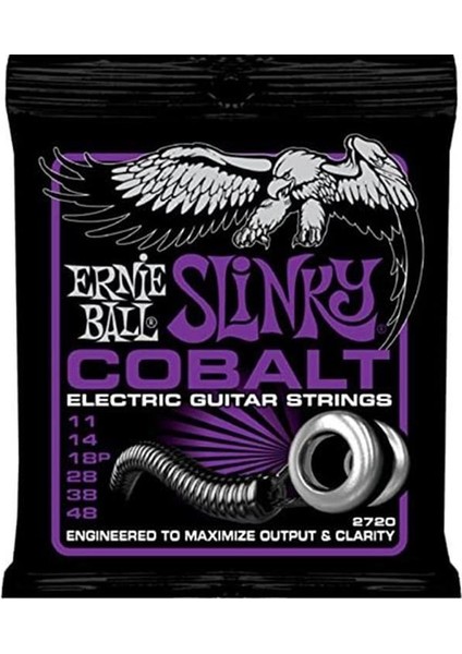 Power Slinky Kobalt Elektro Gitar Telleri, Ölçü 11-48 modelleri