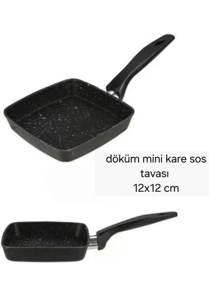 Yanmaz Yapışmaz Granit Kaplama Döküm Mini Tava (Kare) modelleri