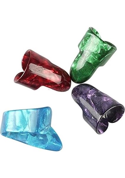 Fset-Mıx Parmak Penası Seti Karışık Renk (4 Adet) Profesyonel Parmak Gitar Penası 1 Baş