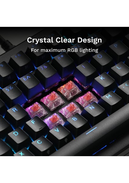 Gaming Fox Ultralight Lineer Anahtarlar (110 Adet), Mekanik Oyun Klavyeleri Için, Prelubed, fırsatları