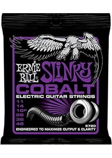 Power Slinky Kobalt Elektro Gitar Telleri, Ölçü 11-48 indirimleri
