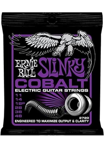 Power Slinky Kobalt Elektro Gitar Telleri, Ölçü 11-48