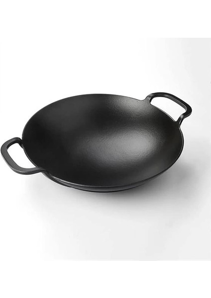 Döküm Wok Tava, Metal Kulplu, 38CM, Siyah fiyatları