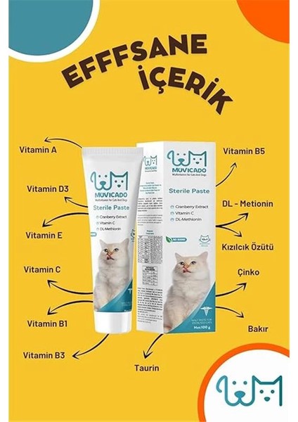 Kısırlaştırılmış Kedilere Özel Multi Vitaminli Malt Sterile Macun - Sterile Paste 100 G modelleri