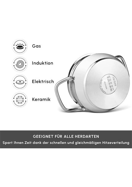 Emirgan Çelik Tencere Seti, 8 Parça indirimleri