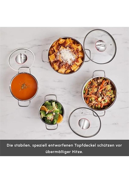 Emirgan Çelik Tencere Seti, 8 Parça