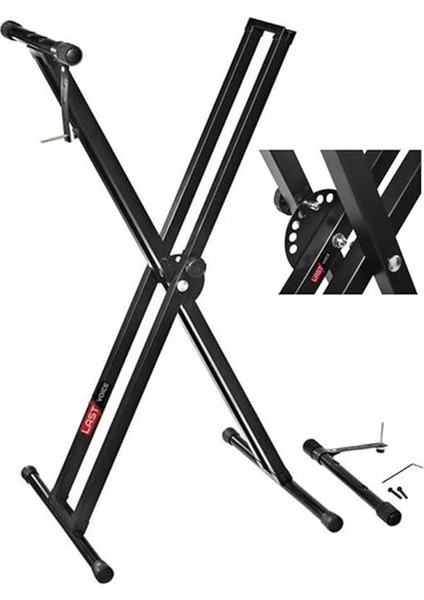 KS-04D Çift Profilli 7 Kademeli Üst Segmen Org Sehpası Standı Ayağı (Sabitleme Kayışlı) fiyatları