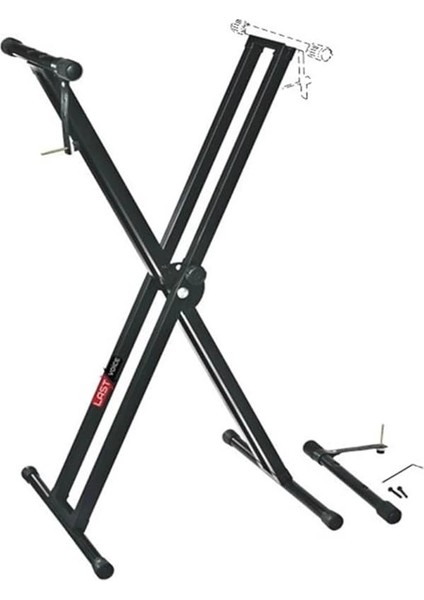 KS-04D Çift Profilli 7 Kademeli Üst Segmen Org Sehpası Standı Ayağı (Sabitleme Kayışlı) fırsatları