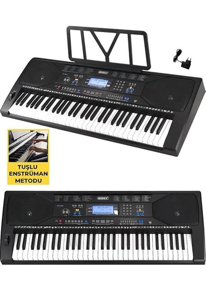 PS-4500K Tuş Hassasiyetli 61 Tuşlu Org Dijital LCD Ekran USB Mp3 Kulaklık Çanta Notalık modelleri