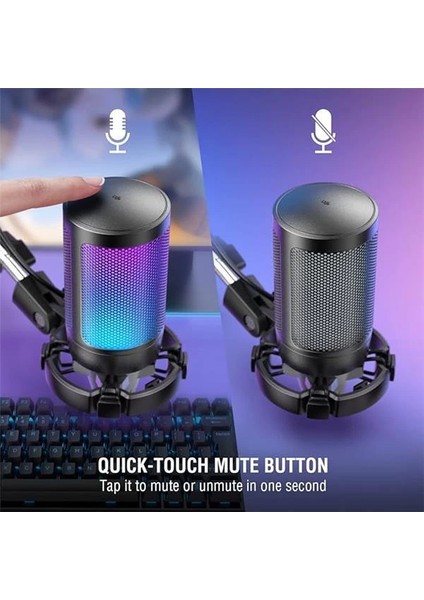 Fifine Ampligame A6T Twitch - Youtuber - Gamer - Tiktok - Yayıncı USB Mikrofon Seti (Siyah) modelleri