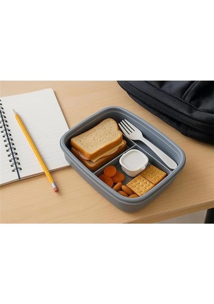 Sızdırmaz Lunch Box – 3 Bölmeli Yemek Kabı | Öğle Yemeği Kutusu | Saklama Kabı | Bpa indirimleri