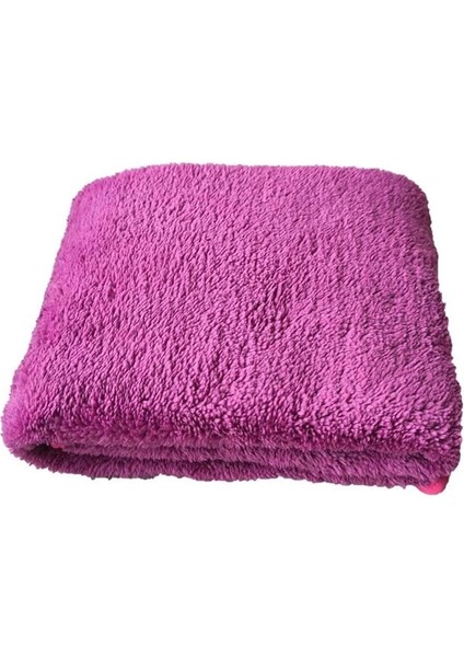 Kedi ve Köpek Battaniyesi Yumuşak Welsoft Peluş Yıkanabilir Mor 1 Adet Orta Boy 100X80