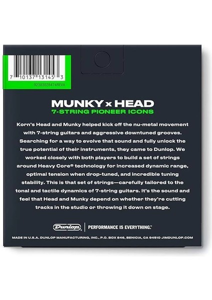 KRHCN1065-7 Korn Heavy Core Takım Elektro Gitar Teli (10/65-7/s)