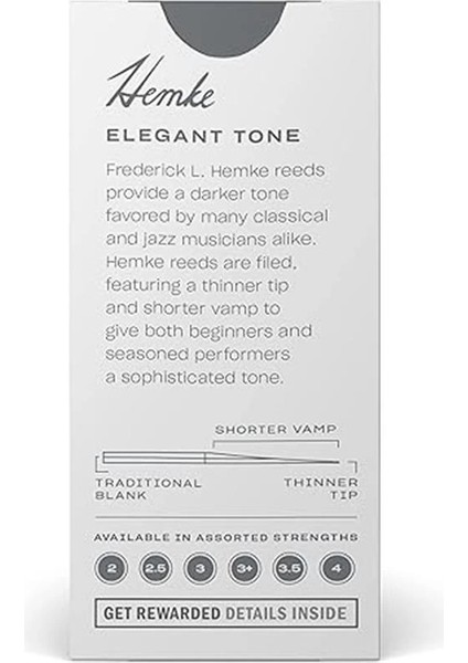 D'addario Frederick L. Hemke Yaprakları Saksafon Için Kalınlık 3,0+ (5 Adet)