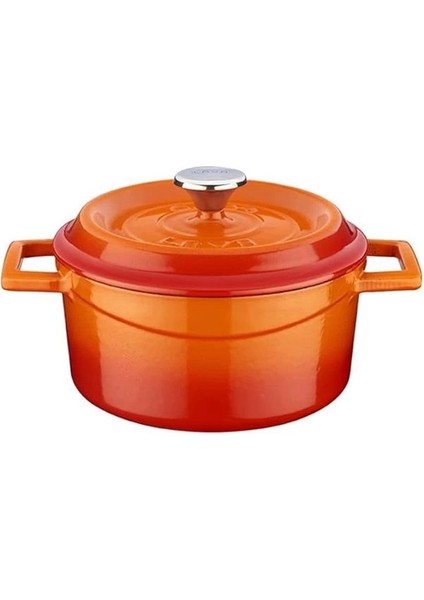 Döküm Yuvarlak Tencere, Trendy, 16CM, Turuncu fırsatları