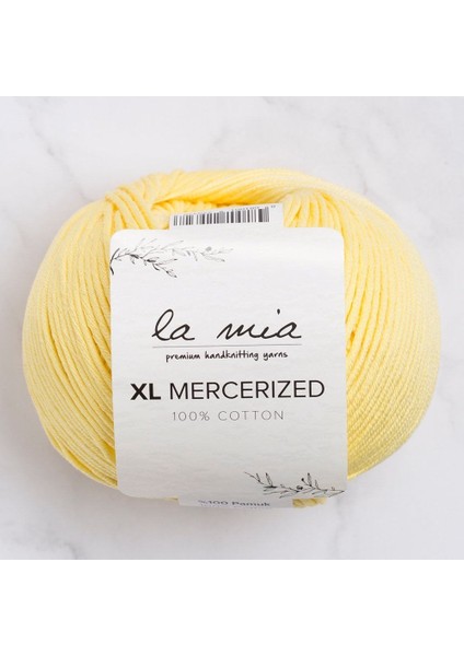 La Mia Xl Mercerized Sarı El Örgü Ipi - 177 - 33770