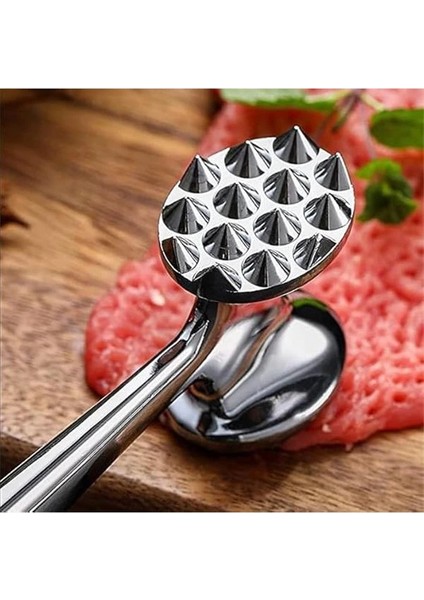 Mallart® Paslanmaz Çelik Et Döveceği, 22 Cm, Çift Taraflı Başlık, Kaymaz Saplı fiyatları
