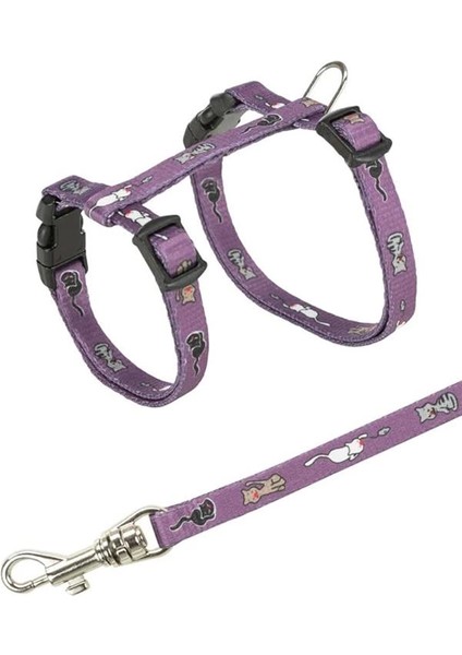 Yavru Kedi Göğüs Tasması Seti, 21-34CM/8MM, Asorti