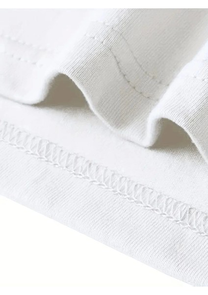 Baskılı Oversize Bisiklet Yaka T-Shirt - Beyaz fırsatları