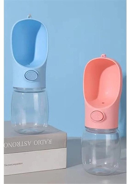 Taşınabilir Butonlu 350 ml Evcil Hayvan Suluğu