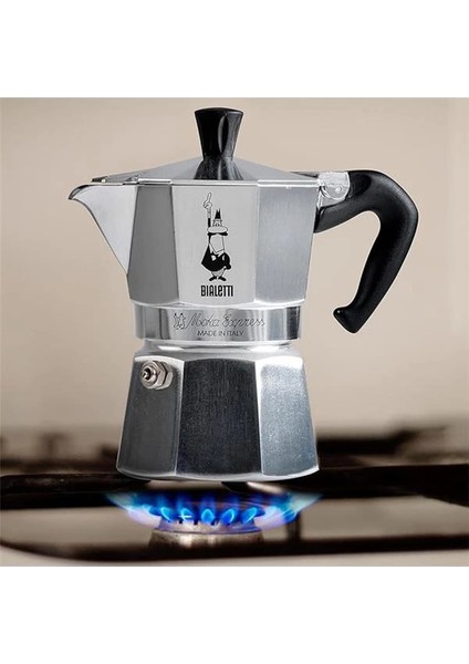 - Moka Express: 3 Cups Ocak Üstü Espresso Pişirici - 130ML - Gümüş Renk - Alüminyum Gövde - modelleri