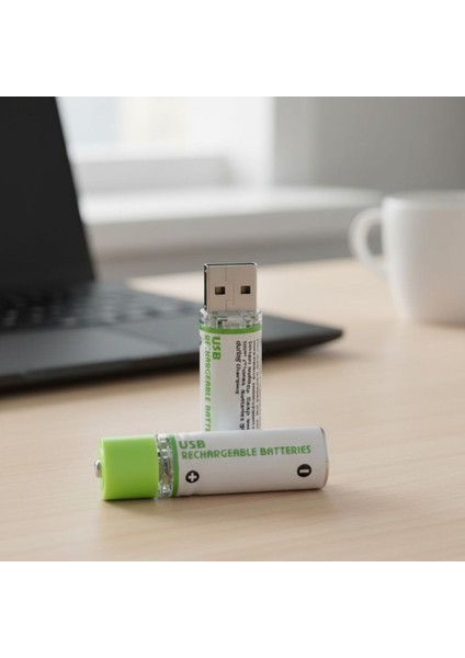 Buffer® USB Şarjlı 1450MAH Aa 1.2V Lityum Kalem Pil – 2’li Set, Tekrar Şarj Edilebilir Uzun fırsatları