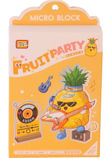LZ-8847 Loz Ananas 430 Parça Block Oyuncak – Eğitici, Koleksiyonluk ve Yaratıcı Oyun Seti