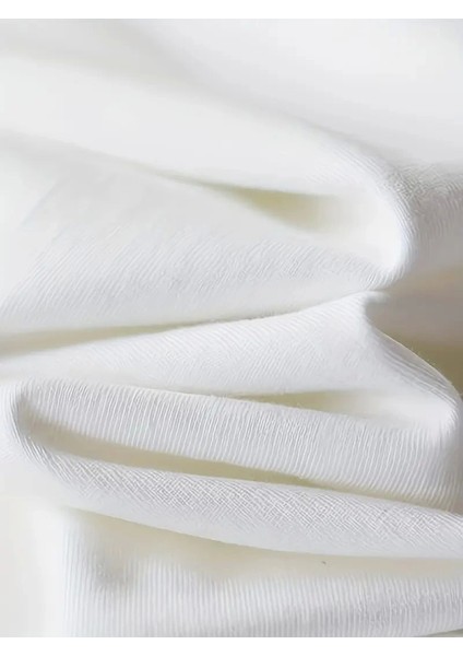 Baskılı Oversize Bisiklet Yaka T-Shirt - Beyaz modelleri