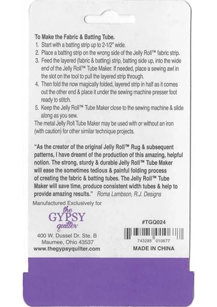 Gypsy Quilter Jöle Rulo Tüp Makinesi Cetvelleri ve Aksesuarları fiyatları