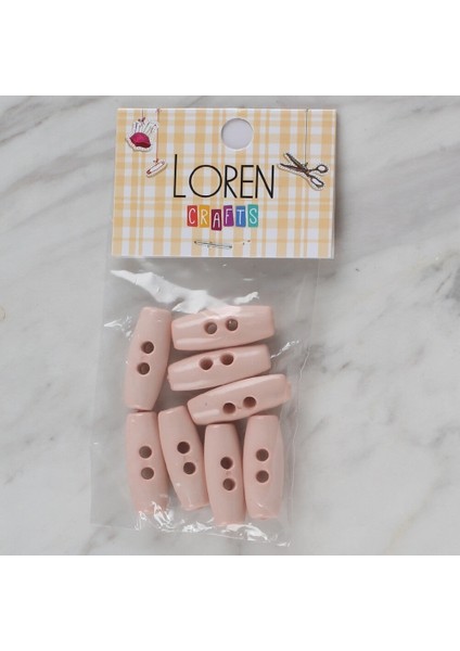 Loren Crafts Pudra Pembe 8 Li Çoban Düğmesi - 70