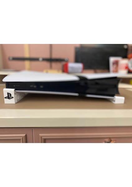 Playstation 5 Pro & Slim Yatay Stand Aparatı - Dijital Sürüm Uyumlu Konsol Stand (Beyaz)- Ps5