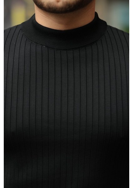 Erkek Yarım Balıkçı Yaka Fitilli Triko modelleri