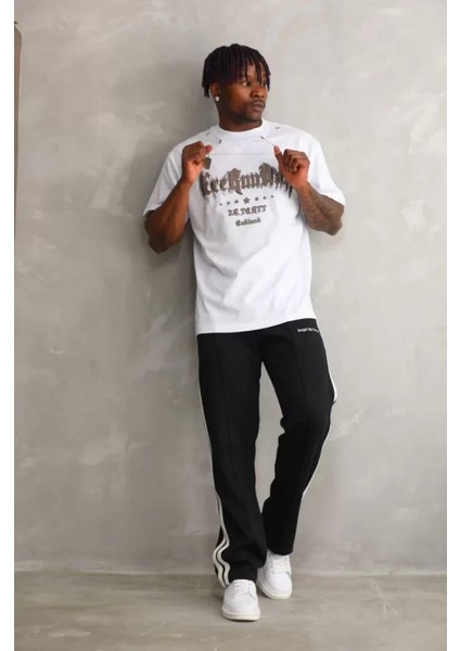 Unisex Oversize Kolye Dahil T-Shirt - Beyaz fiyatları