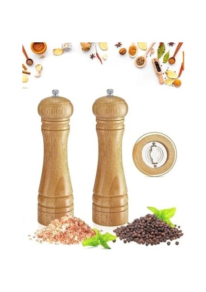 Doğal Ahşap Değirmen Karabiber Tuz Kahve Baharat Öğütücü Manuel El Değirmeni modelleri