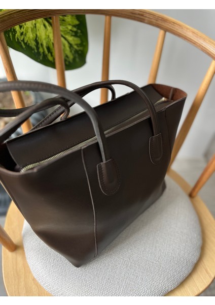 Kadın Büyük Boy Omuz Çantası Acı Kahve fiyatları