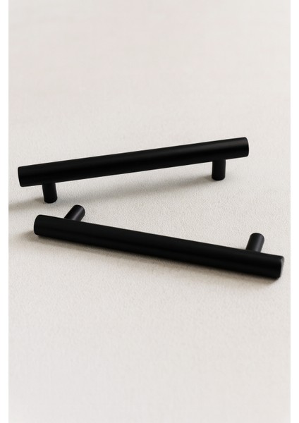 Mat Siyah - Ahşap Mobilya Kulbu 2’li (128 mm)