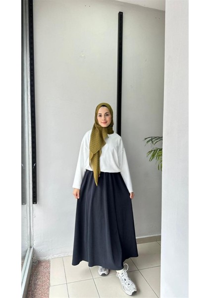 5008 Beli Lastikli Cepsiz Oyşo Kumaş Etek