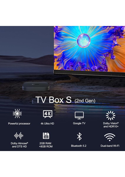 Mi Tv Box S 2. Nesil, Mi Box S Ultra Hd 4K Streaming Media Player, Chromecast'li S 2. Nesil T fiyatları