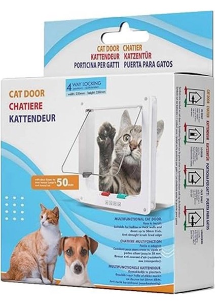 Kedi Köpek Kapısı 4 Yollu 25X23,5X5 cm Siyah fırsatları
