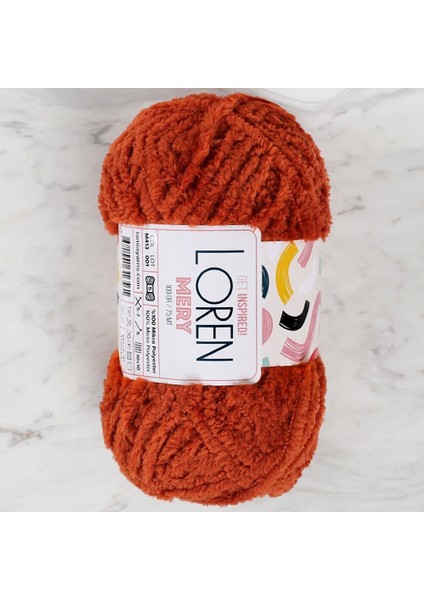 Loren Mery Kiremit Rengi El Örgü Ipi - M413 - 34319