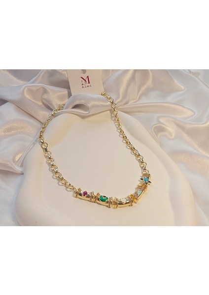 14 K Kaplama Özel Seri Renkli Plaka Kolye fiyatları