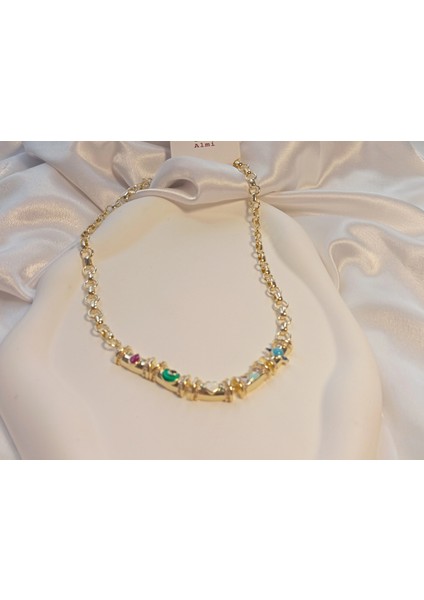 14 K Kaplama Özel Seri Renkli Plaka Kolye fırsatları