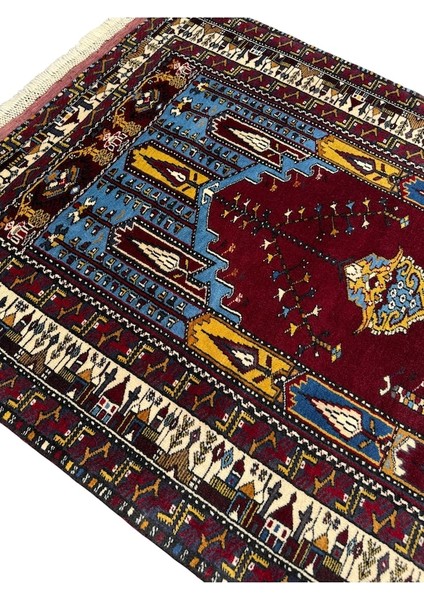 El Dokuma Sıfır Özel Koleksiyonluk Yayhalı Halısı 112X160 Kök Boya Özel Dokuma Halı Mavi fiyatları